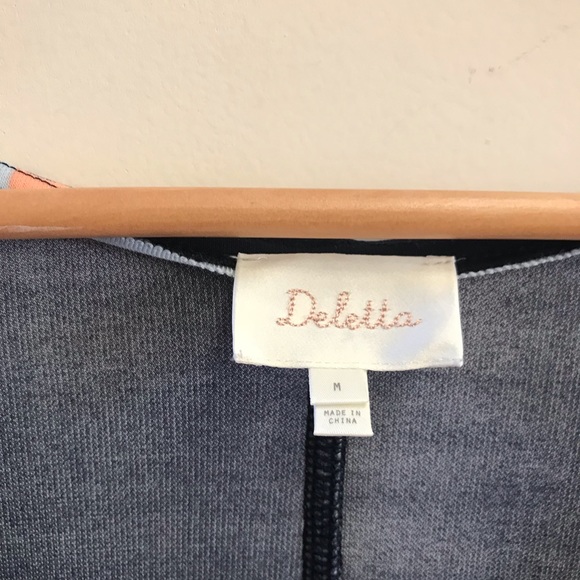 Anthropologie Deletta kimono bird navy tunic top - Picture 4 of 6